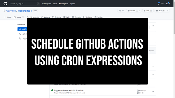 Schedule GitHub Actions Using CRON Expressions
