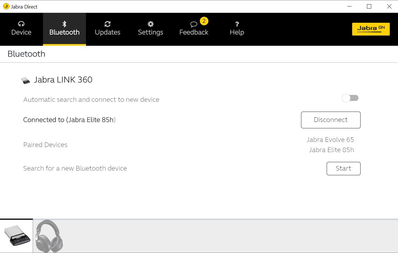 Jabra evolve 65 hotsell connect to dongle