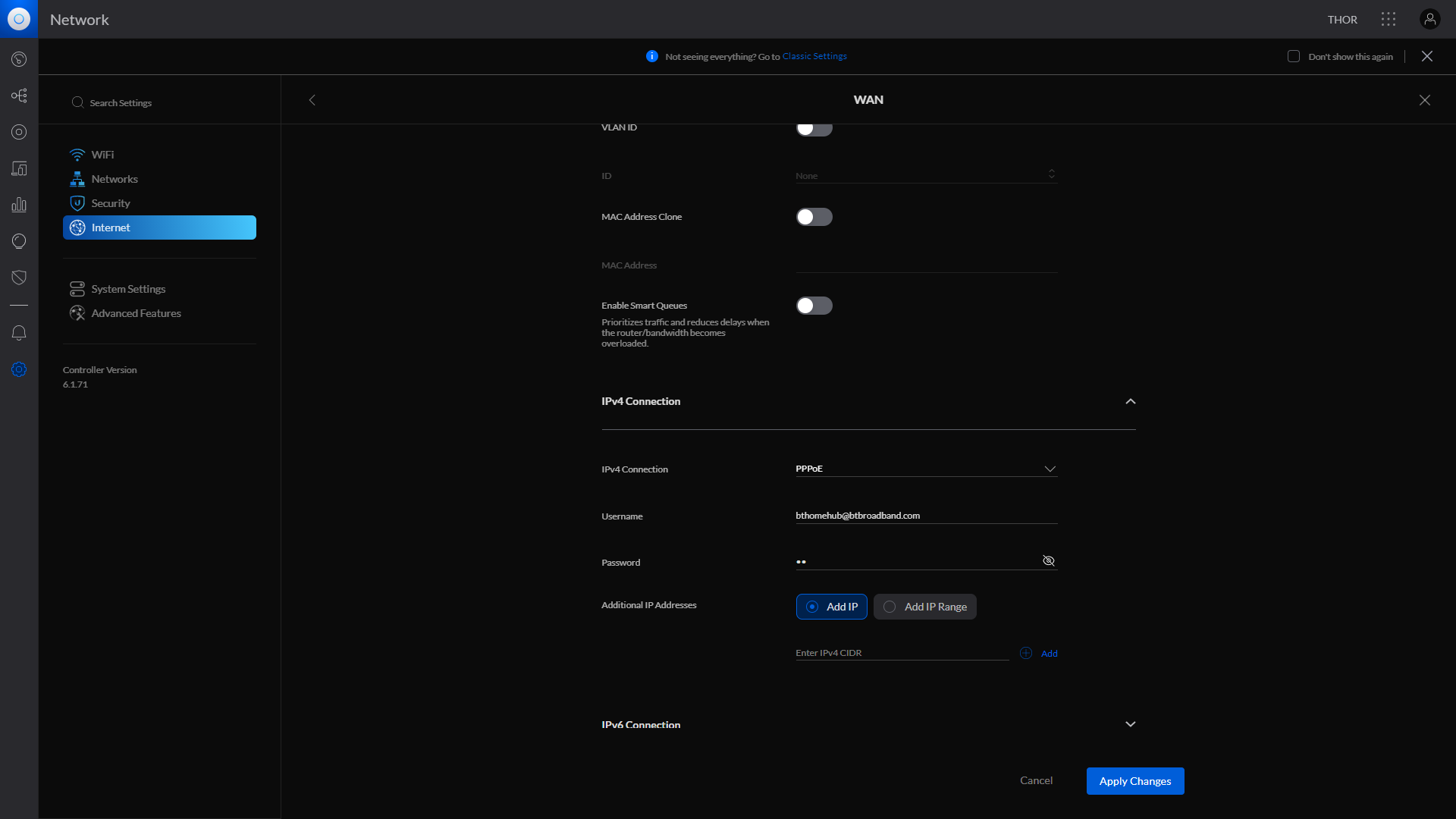 Ubiquiti interface