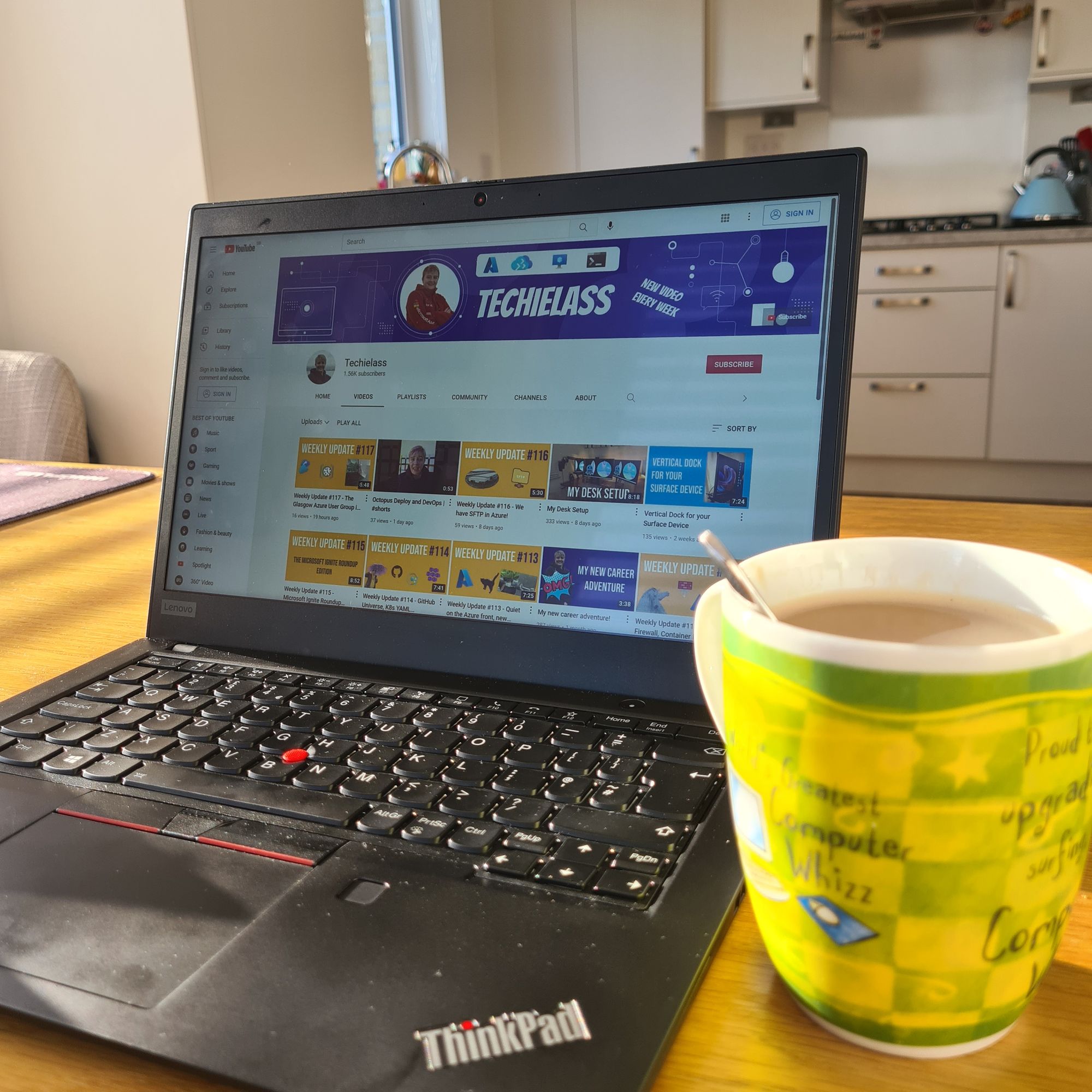 Lenovo X13 and a coffee cup