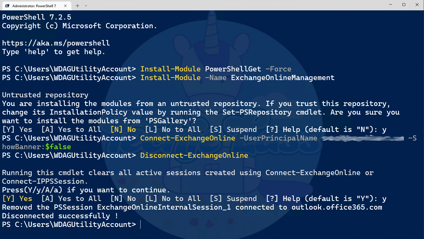 Windows Terminal with PowerShell command history