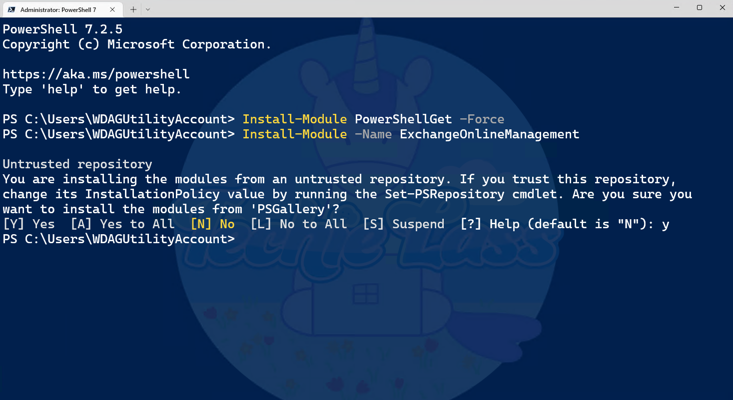 Windows Terminal with PowerShell command history
