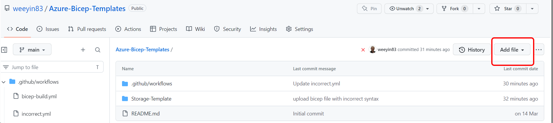 GitHub add a new file