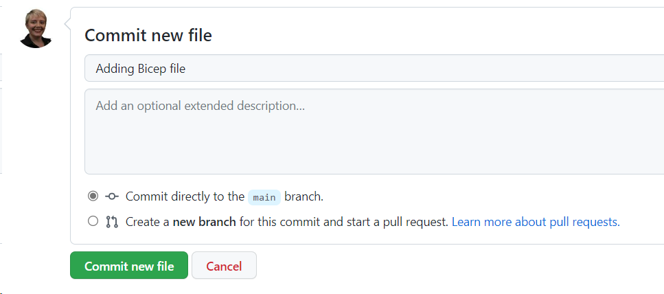 GitHub commit a new file