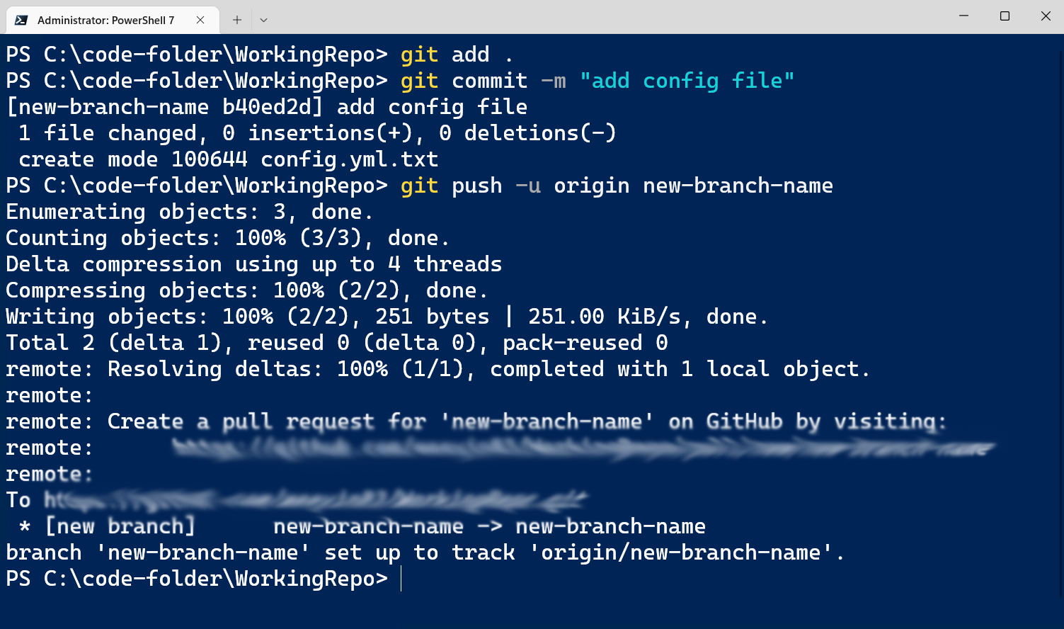 Push Git changes to a new branch