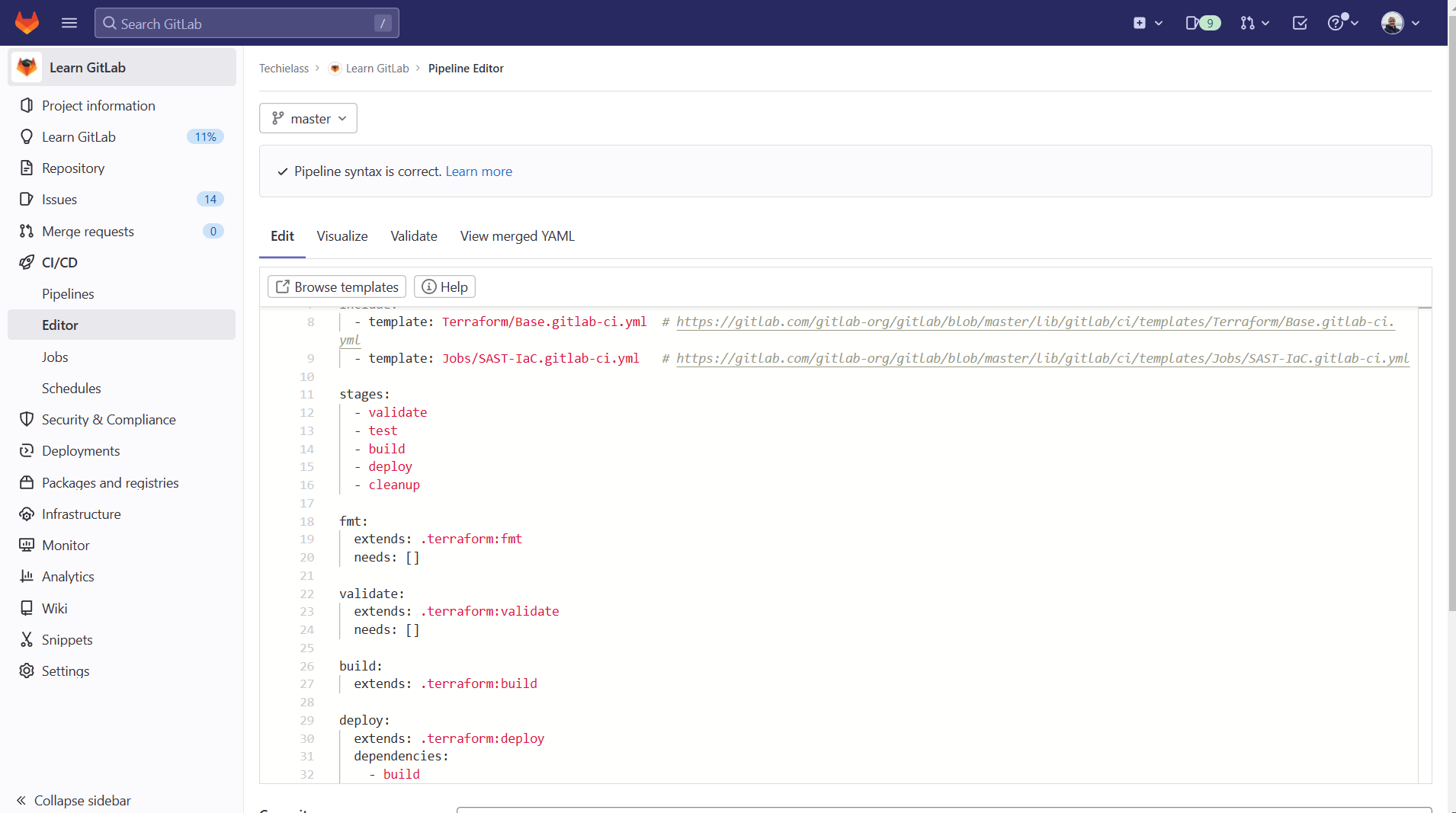 GitLab Pipeline example