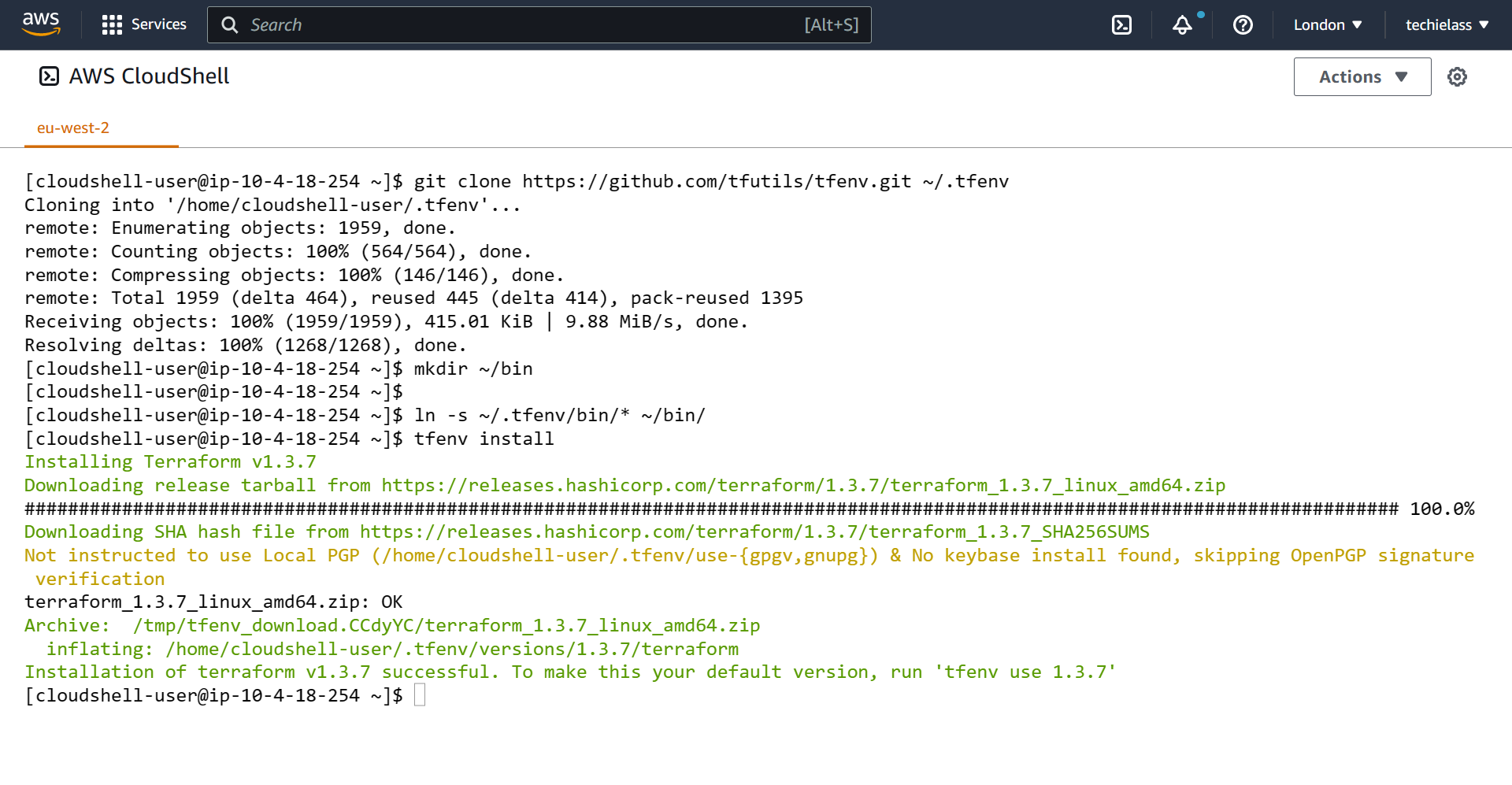 Use Terraform Version Manager to install Terraform