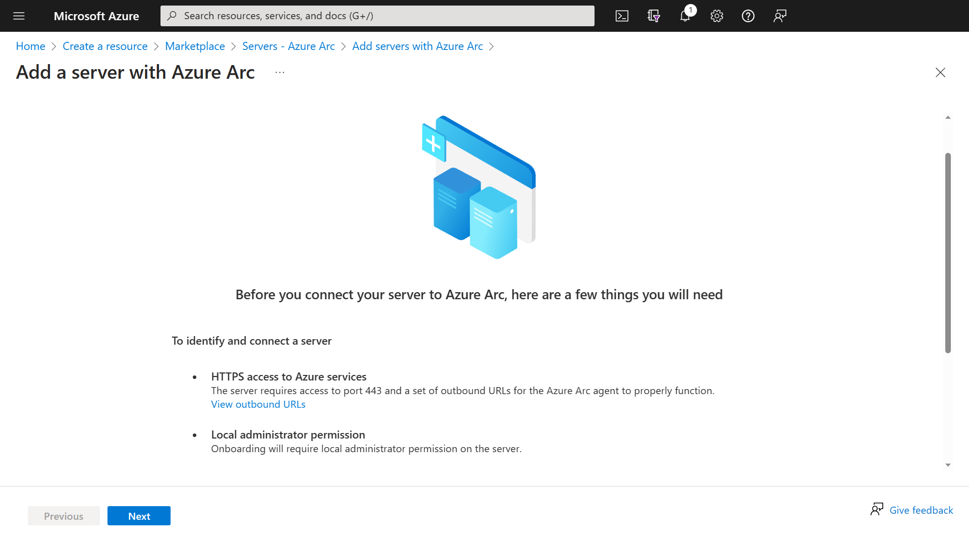 Azure Portal - Server - Azure Arc