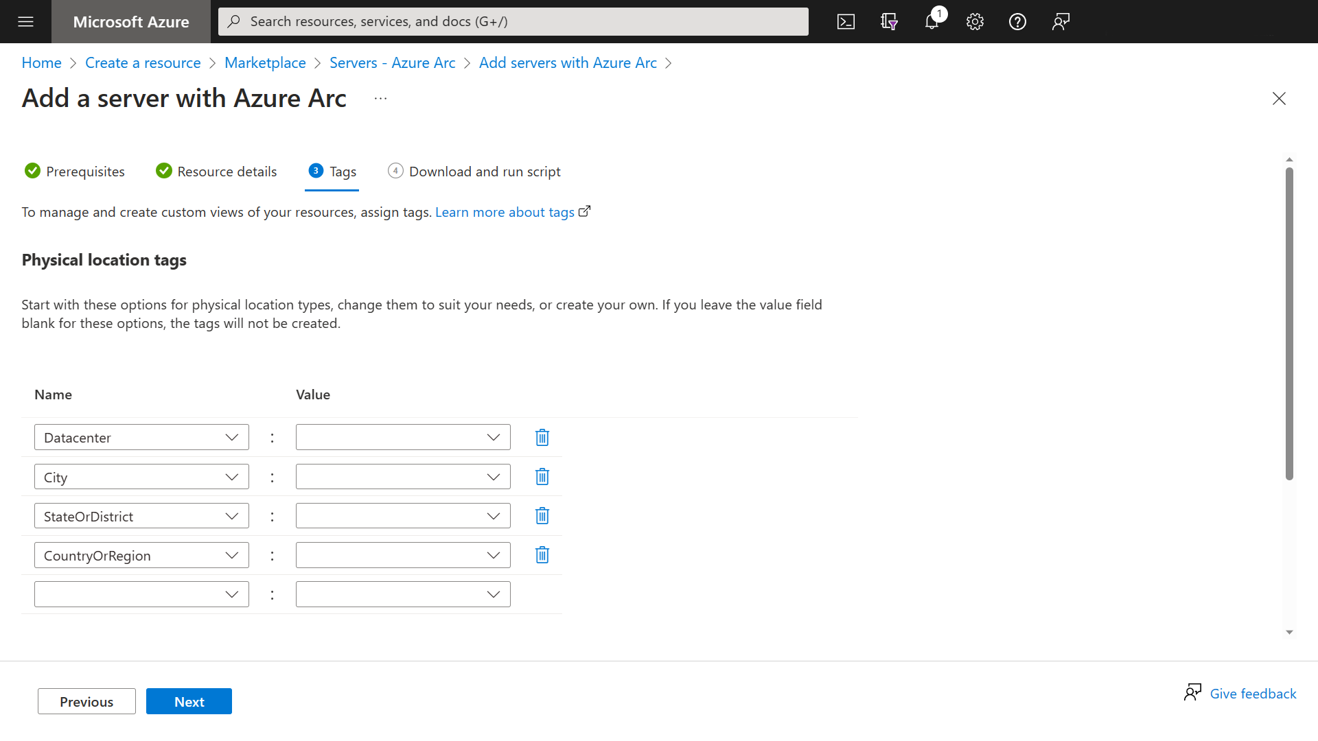 Azure Portal - Server - Azure Arc