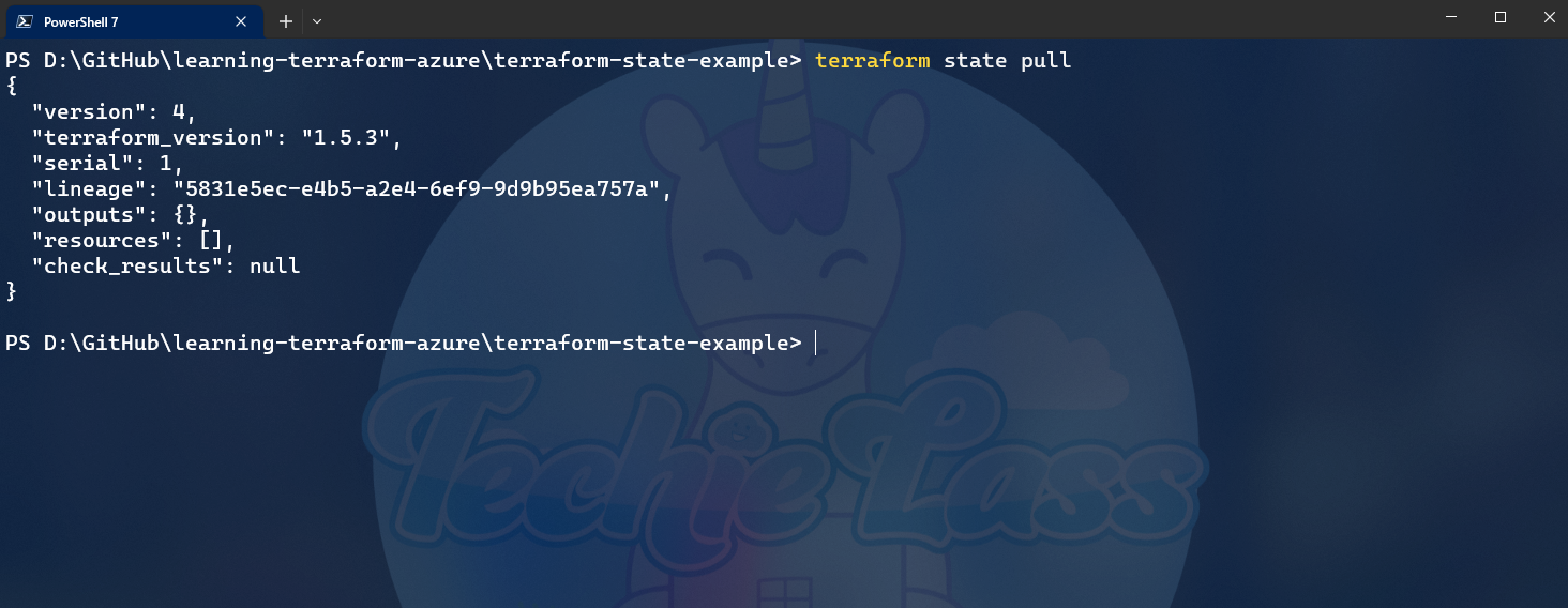 Terraform state pull command