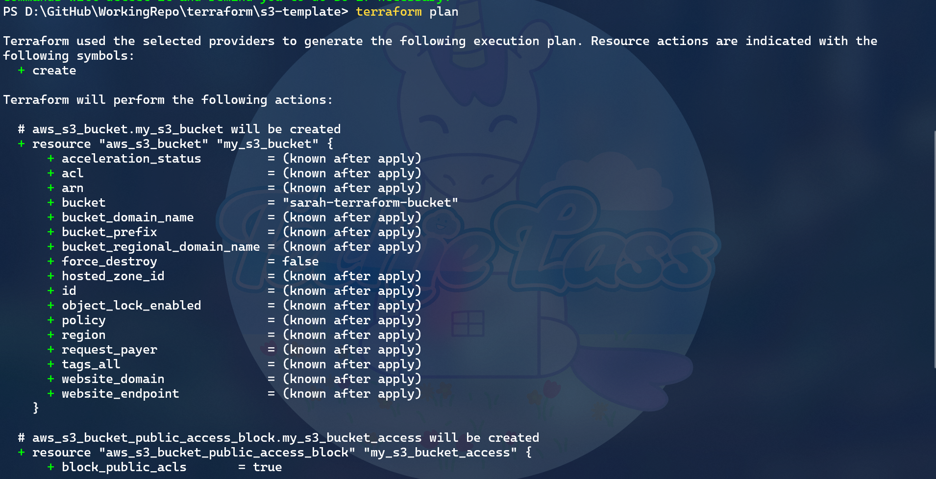 Terraform plan command