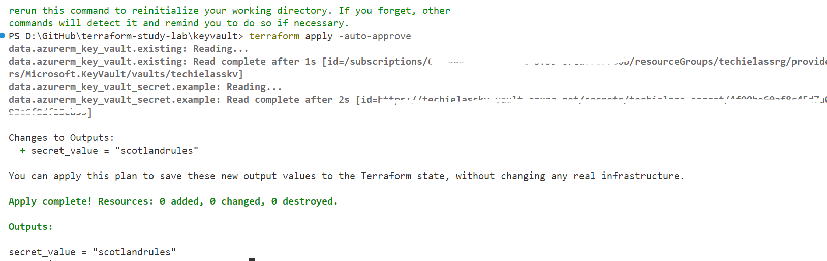 Retrieving secret using Terraform