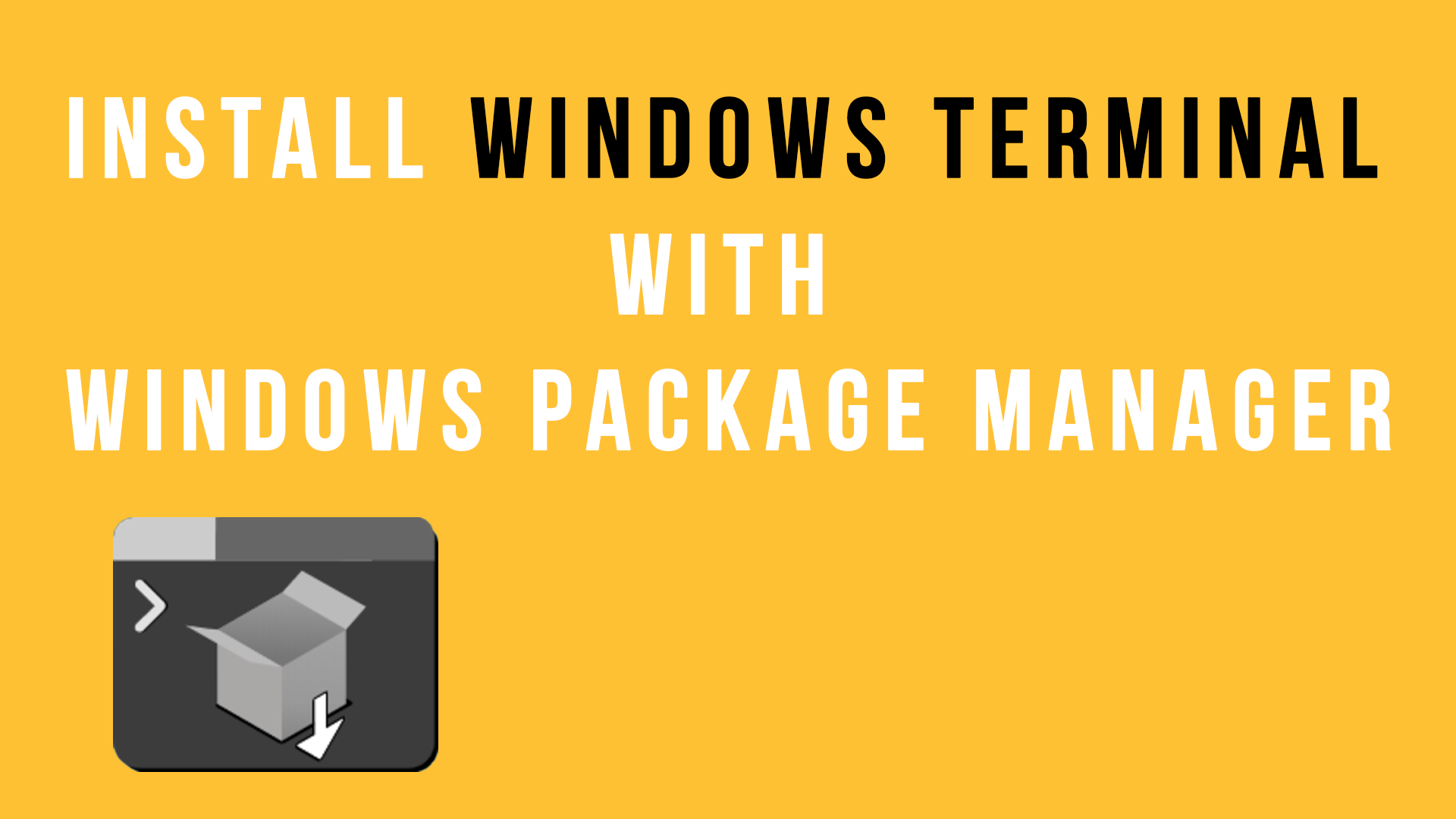 Install Windows Terminal