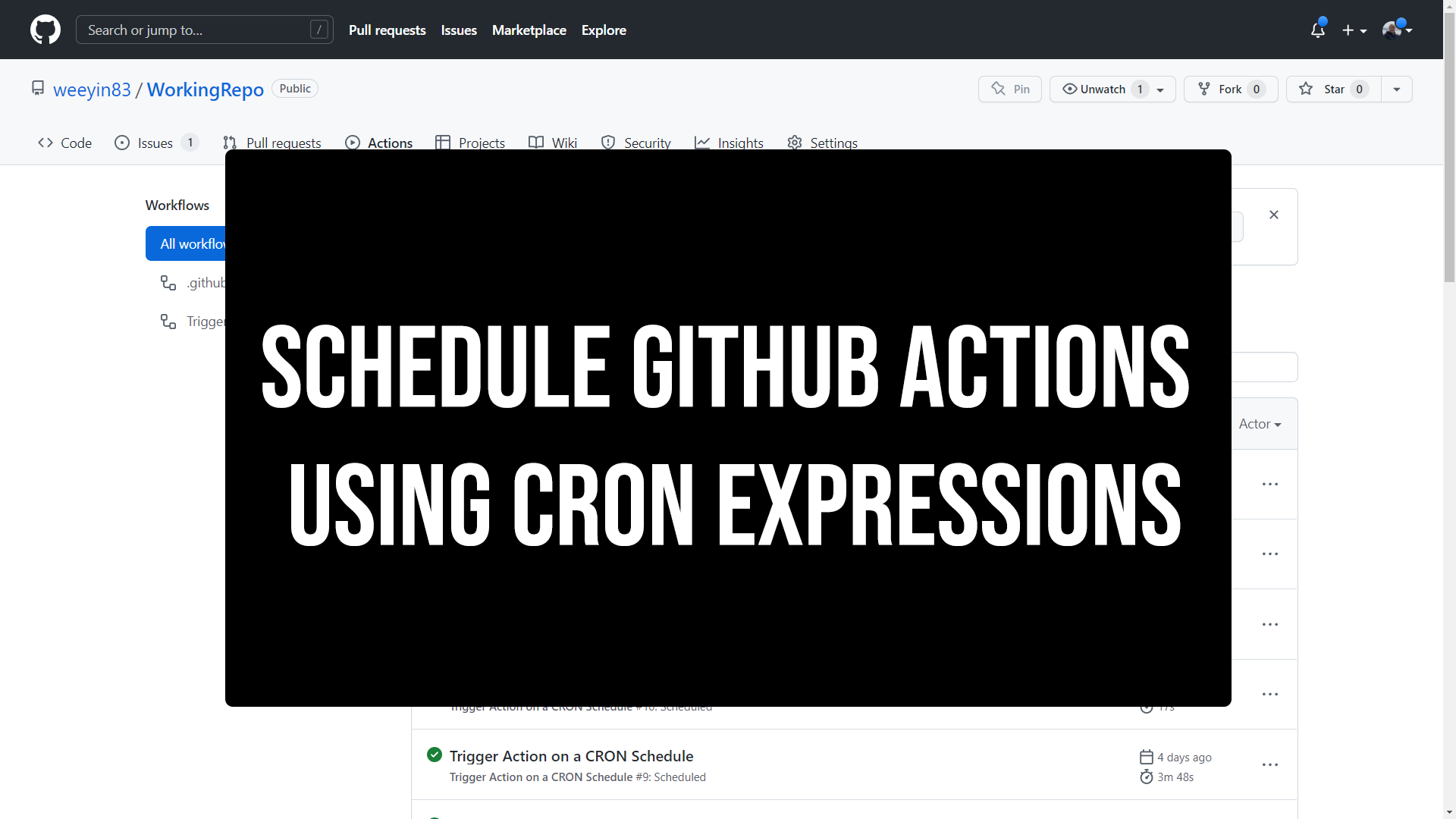 Schedule GitHub Actions Using CRON Expressions