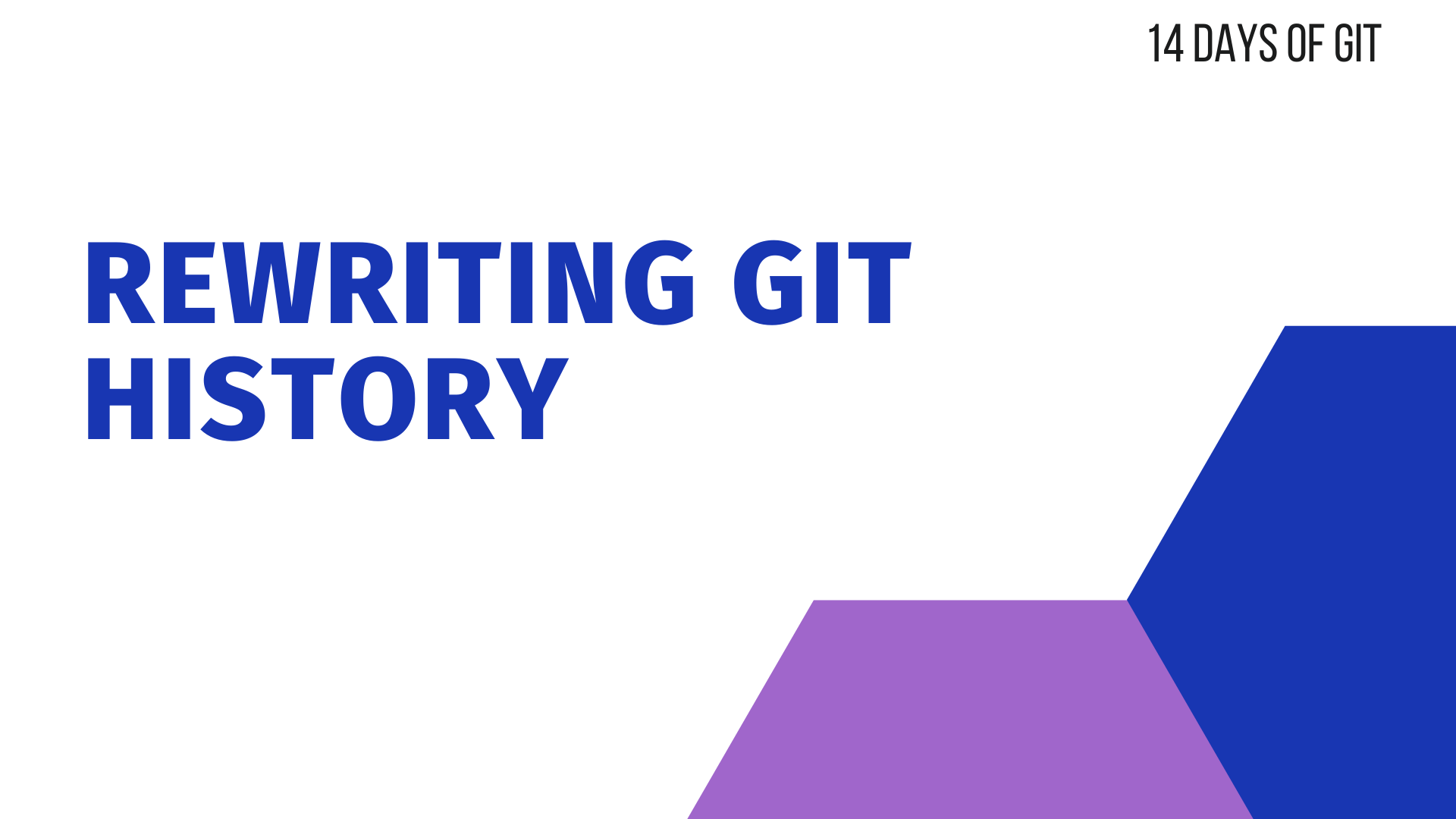 Rewriting Git History