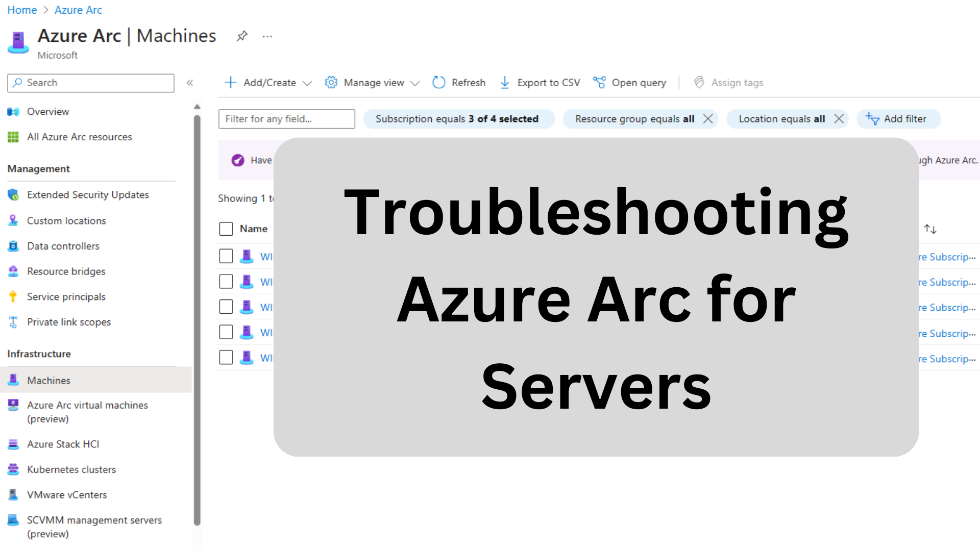 Troubleshooting Azure Arc for Servers