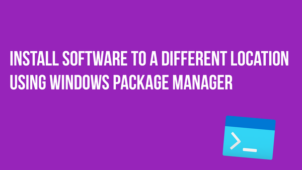 Change install location with WinGet