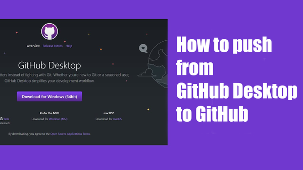 How to push from GitHub Desktop to GitHub